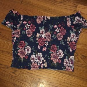 ribbed off the shoulders tank top